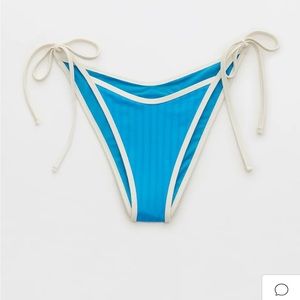 Aerie wide rib low rise tie cheekiest bikini bottom